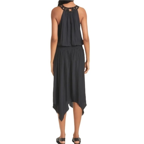 Ramy Brook Ruthie Dropped Waist Handkerchief Dress Studded Brocade - Picture 3 of 10